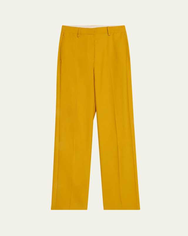 Costanza Silk Straight-Leg Trousers
